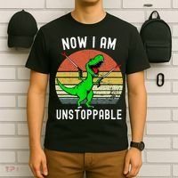Retro Vintage Now I Am Unstoppable Trex Funny TRex T-Shirt thumb 6