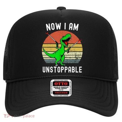 Retro Vintage Now I Am Unstoppable Trex Funny TRex Hat