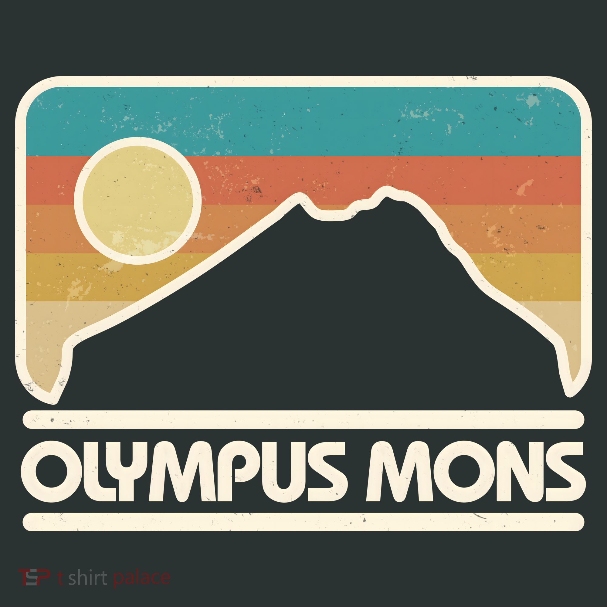 Retro Vintage Olympus Mons Mars Volcano T-Shirt