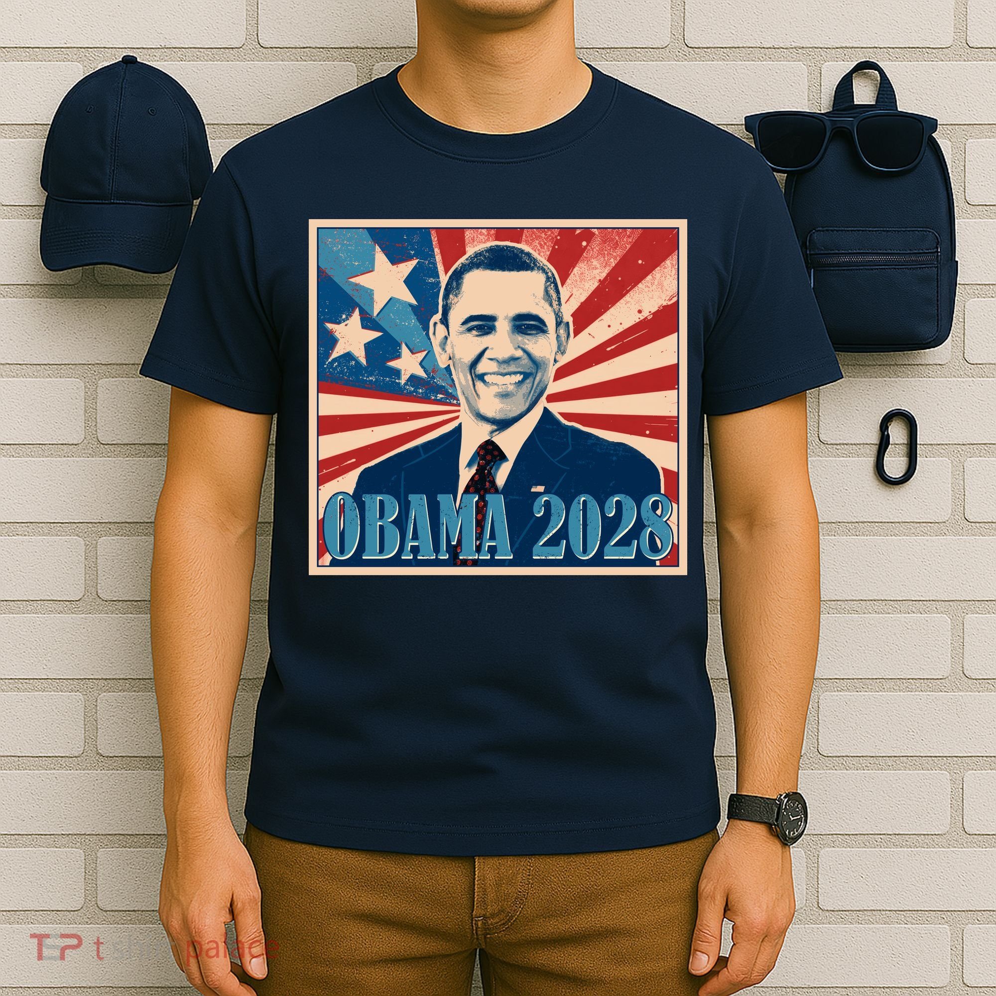 Retro Vintage Obama 2028 T-Shirt