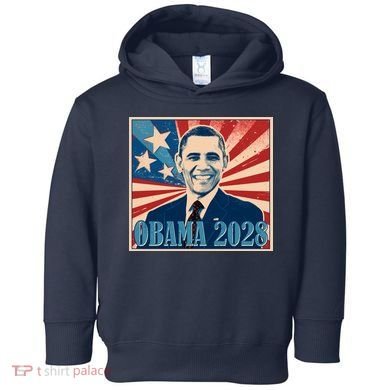 Retro Vintage Obama 2028 Toddler Hoodie