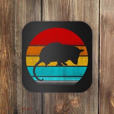 Retro Vintage Opossum Coaster