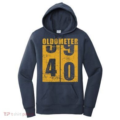 Retro Vintage Oldometer 40 Years Old Women's Hoodie
