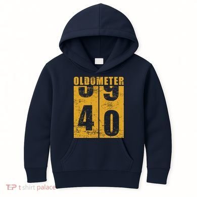 Retro Vintage Oldometer 40 Years Old Kids Hoodie