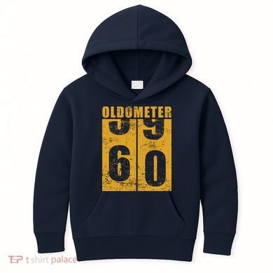 Retro Vintage Oldometer 60 Years Old Kids Hoodie