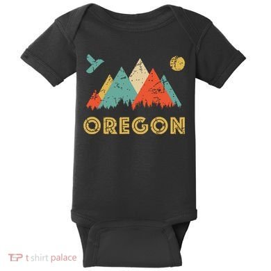 Retro Vintage Oregon Throwback And Gift Baby Bodysuit