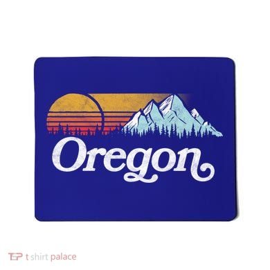 Retro Vibe Oregon Cool Gift Vintage Mountains And Sun Cool Gift Mousepad