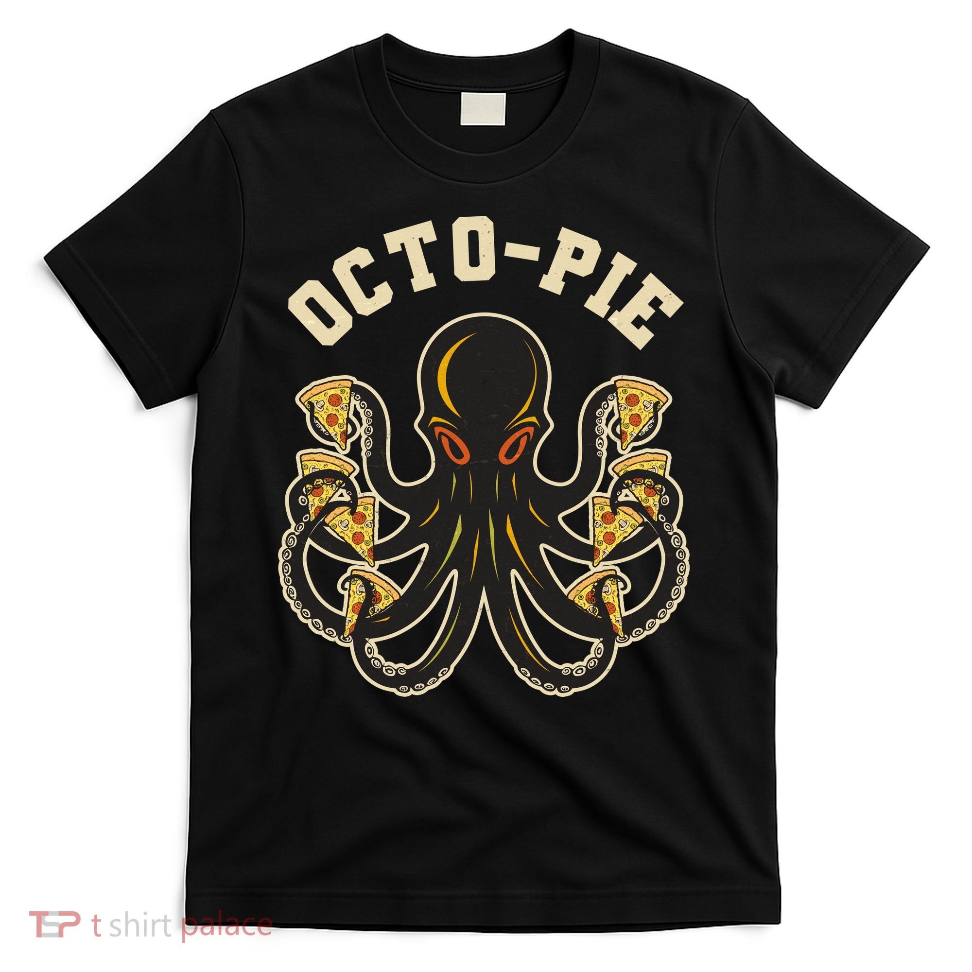 Retro Vintage Octo Pie Octopus Pizza Slices T-Shirt