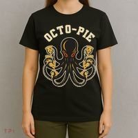 Retro Vintage Octo Pie Octopus Pizza Slices T-Shirt thumb 4