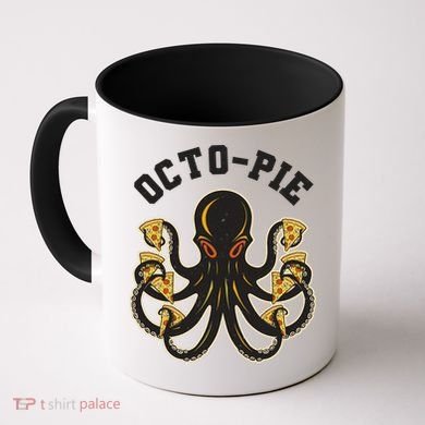 Retro Vintage Octo Pie Octopus Pizza Slices Coffee Mug
