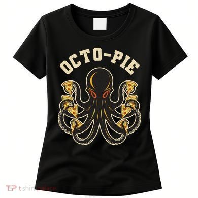 Retro Vintage Octo Pie Octopus Pizza Slices Women's T-Shirt