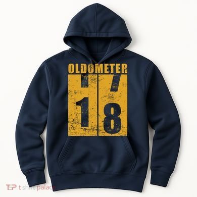 Retro Vintage Oldometer 18 Years Old Hoodie