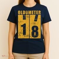 Retro Vintage Oldometer 18 Years Old T-Shirt thumb 4