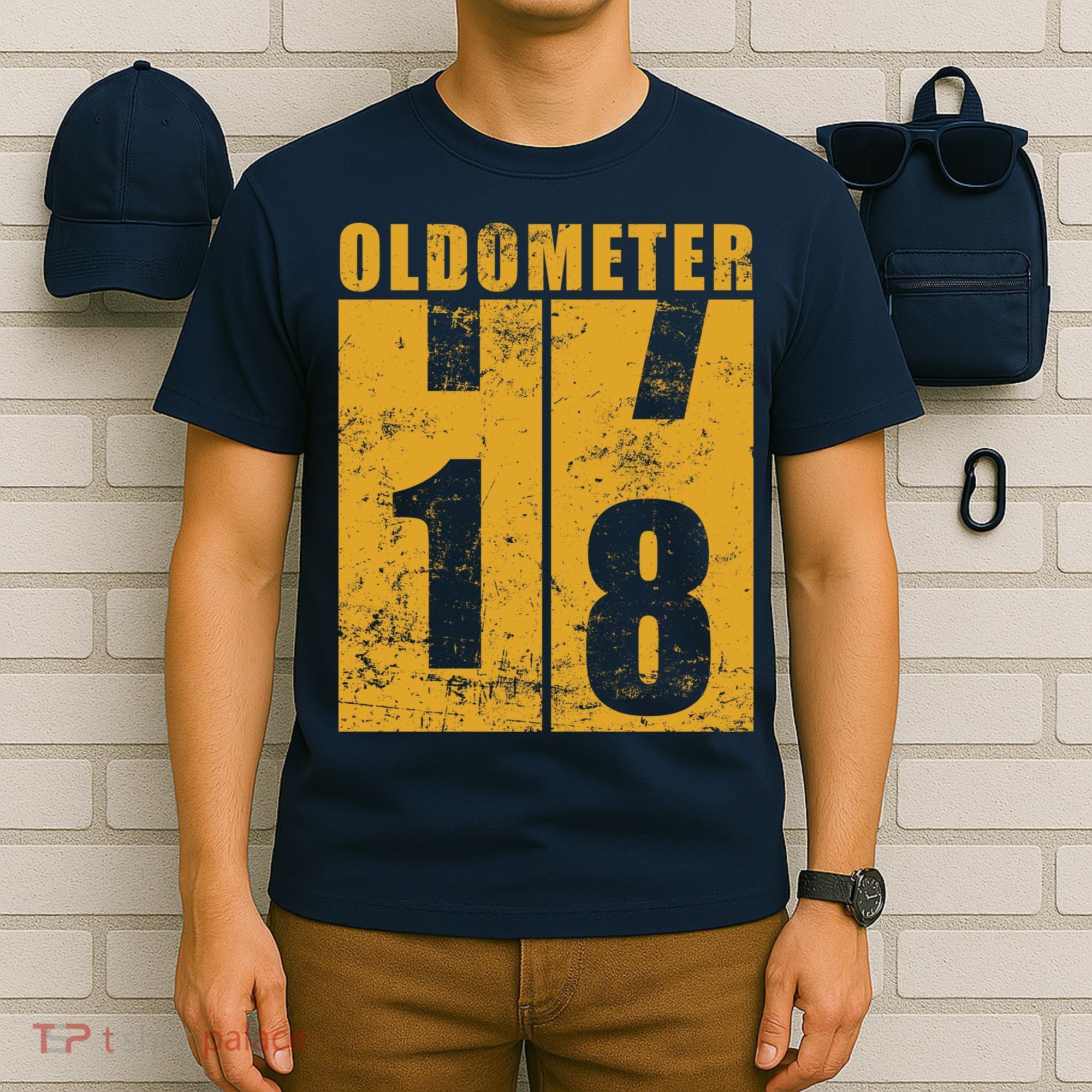 Retro Vintage Oldometer 18 Years Old T-Shirt