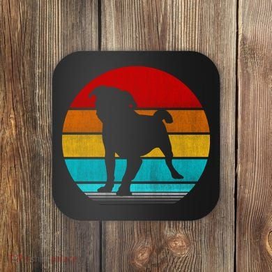 Retro Vintage Pug Coaster