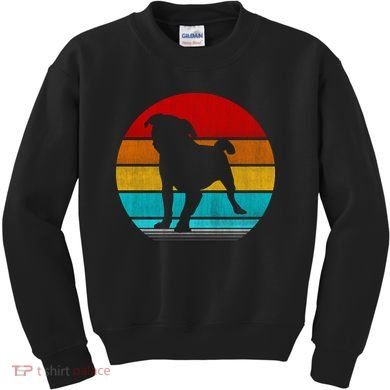 Retro Vintage Pug Kids Sweatshirt