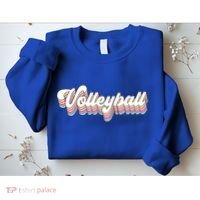 Retro Volleyball Pastel Aesthetic N Groovy Gift Sweatshirt thumb 2
