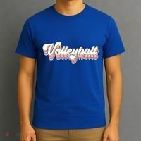 Retro Volleyball Pastel Aesthetic N Groovy Gift T-Shirt thumb 3