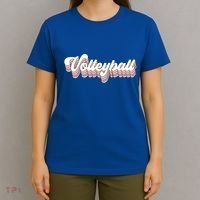 Retro Volleyball Pastel Aesthetic N Groovy Gift T-Shirt thumb 4