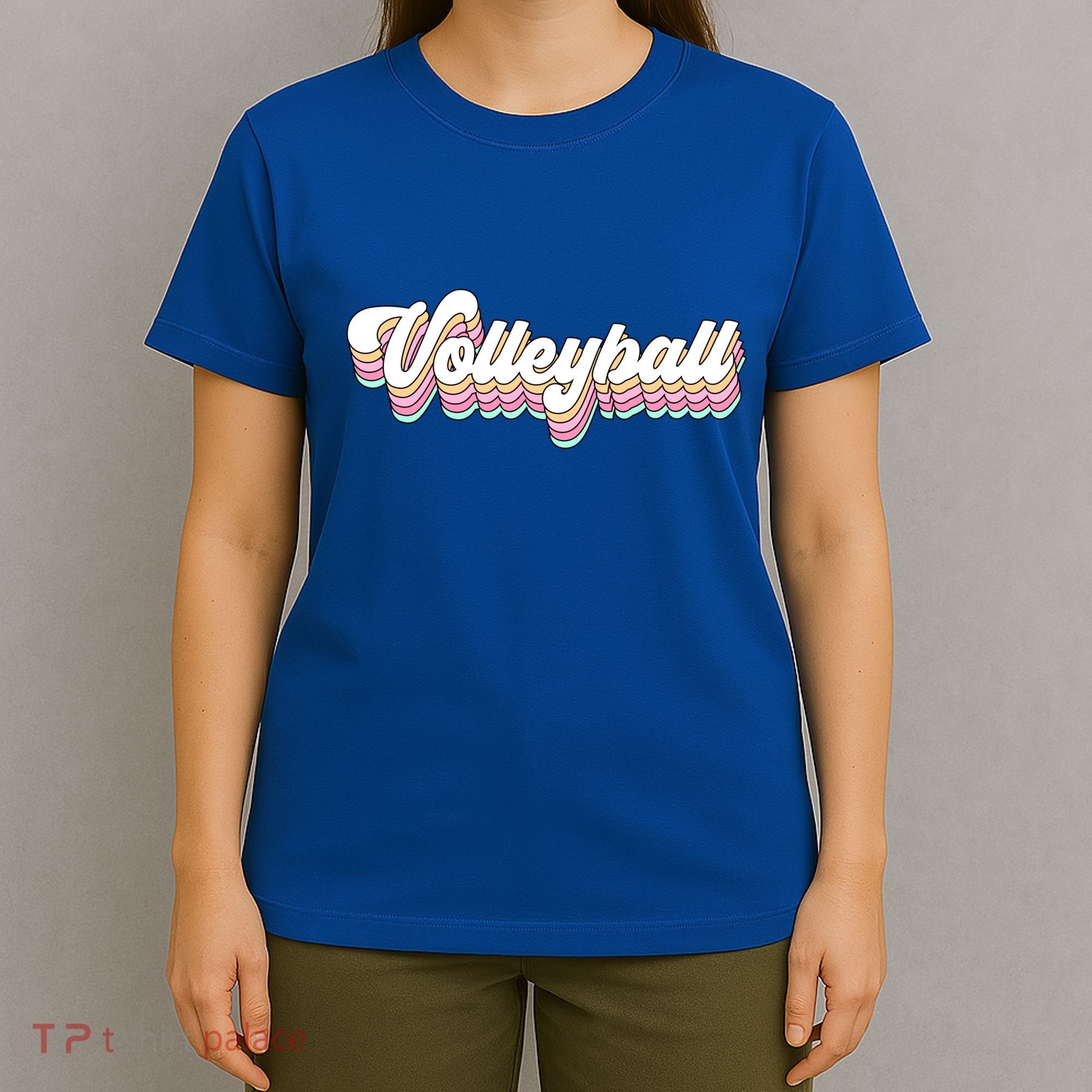 Retro Volleyball Pastel Aesthetic N Groovy Gift T-Shirt