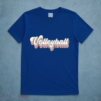 Retro Volleyball Pastel Aesthetic N Groovy Gift T-Shirt thumb 5