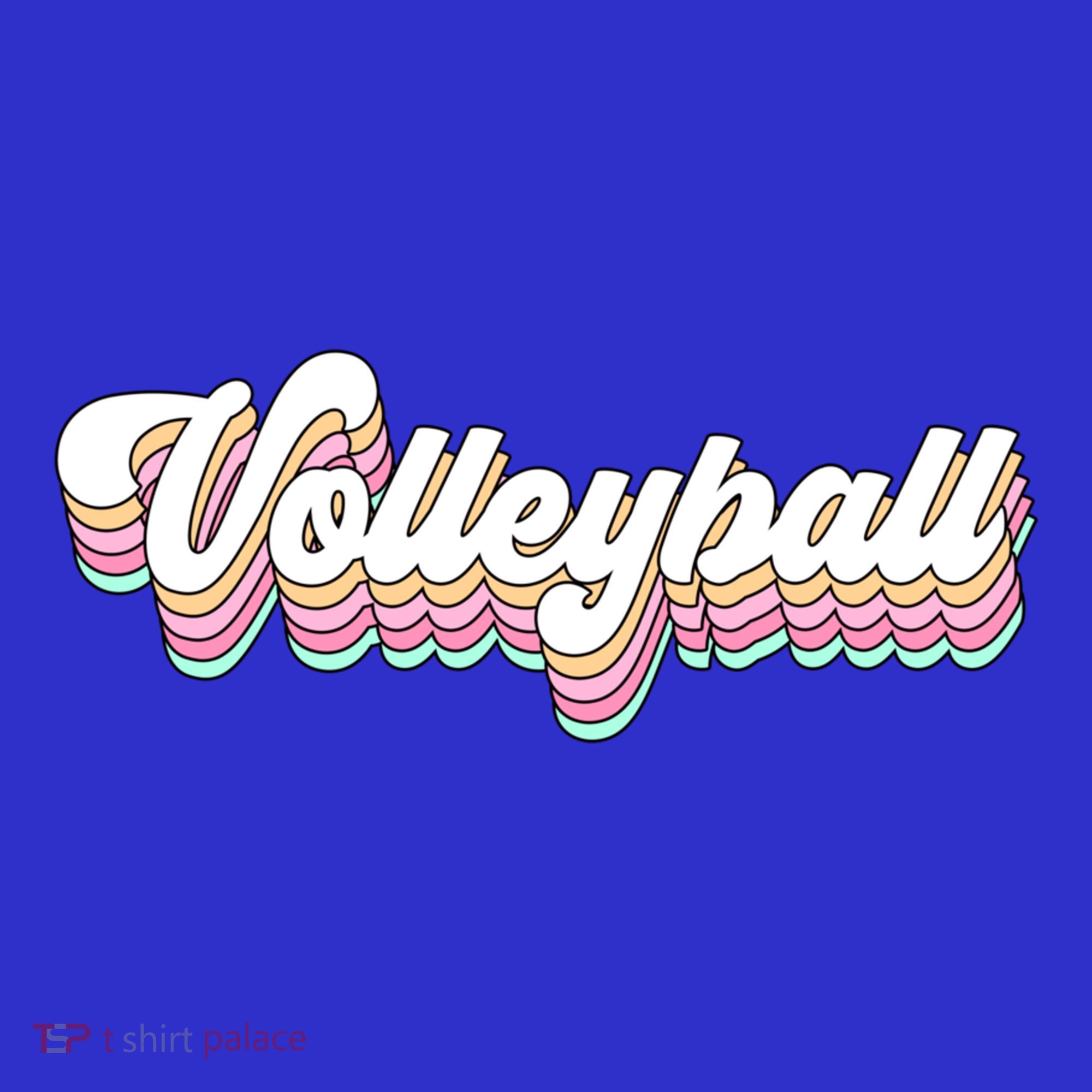 Retro Volleyball Pastel Aesthetic N Groovy Gift Polo
