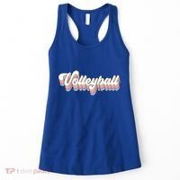 Retro Volleyball Pastel Aesthetic N Groovy Gift Women's Tank Top thumb 0