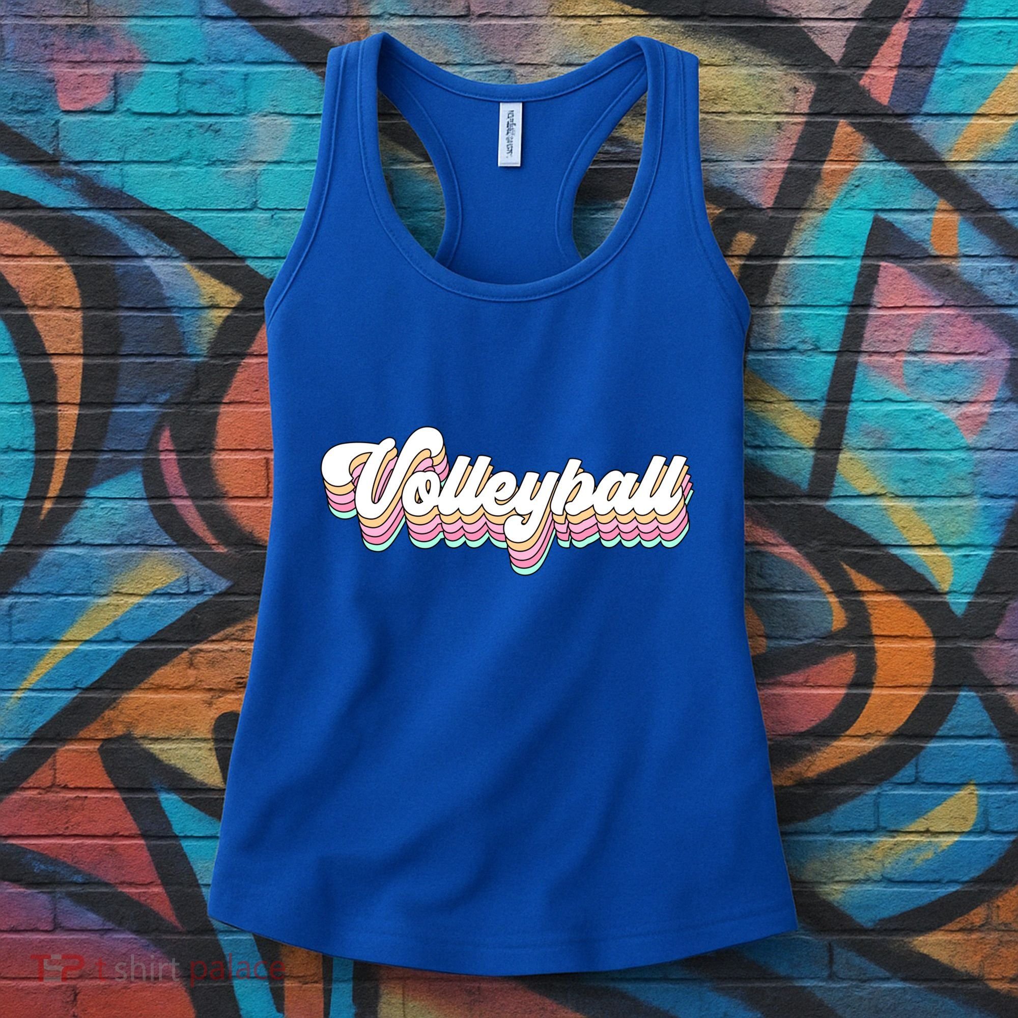 Retro Volleyball Pastel Aesthetic N Groovy Gift Women's Tank Top