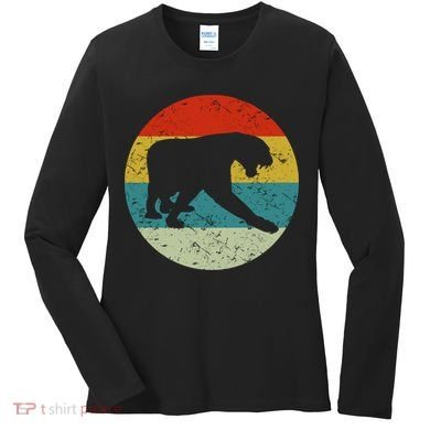 Retro Vintage Panther Women's Long Sleeve Shirt