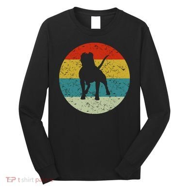 Retro Vintage Pitbull Long Sleeve Shirt