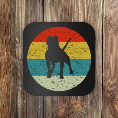 Retro Vintage Pitbull Coaster