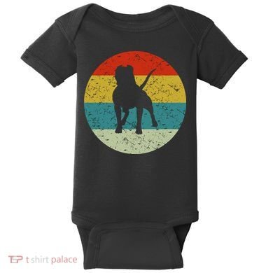 Retro Vintage Pitbull Baby Bodysuit