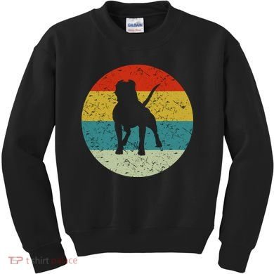 Retro Vintage Pitbull Kids Sweatshirt