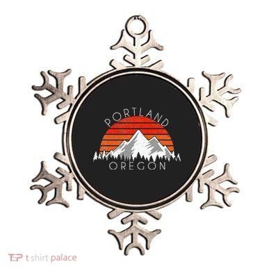 Retro Vintage Portland Oregon Distressed Ornament