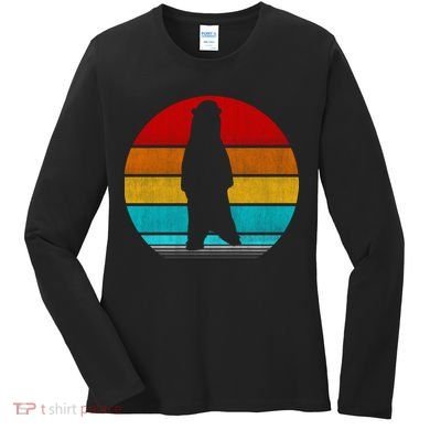 Retro Vintage Polar Bear Women's Long Sleeve Shirt
