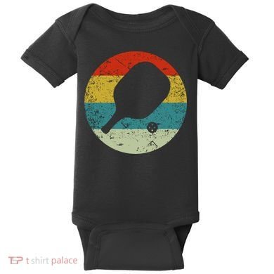 Retro Vintage Pickleball Baby Bodysuit