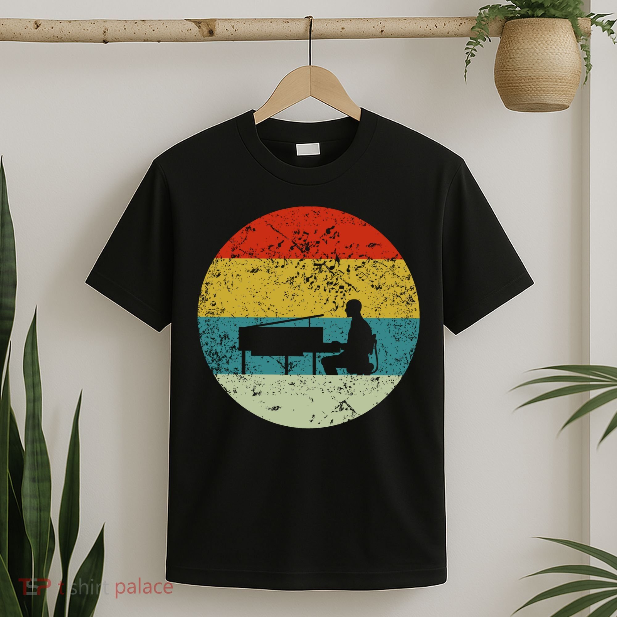 Retro Vintage Piano Player T-Shirt