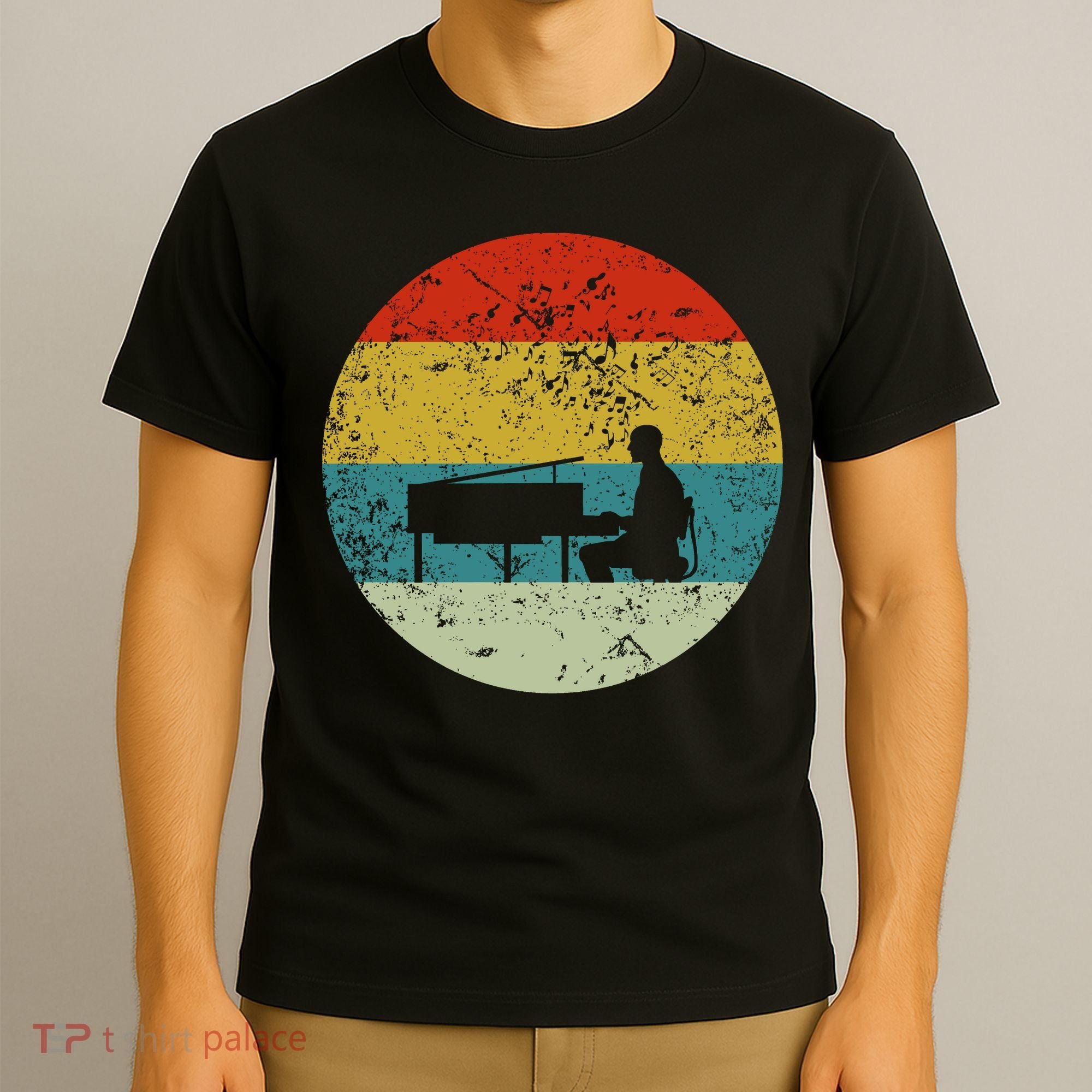 Retro Vintage Piano Player T-Shirt