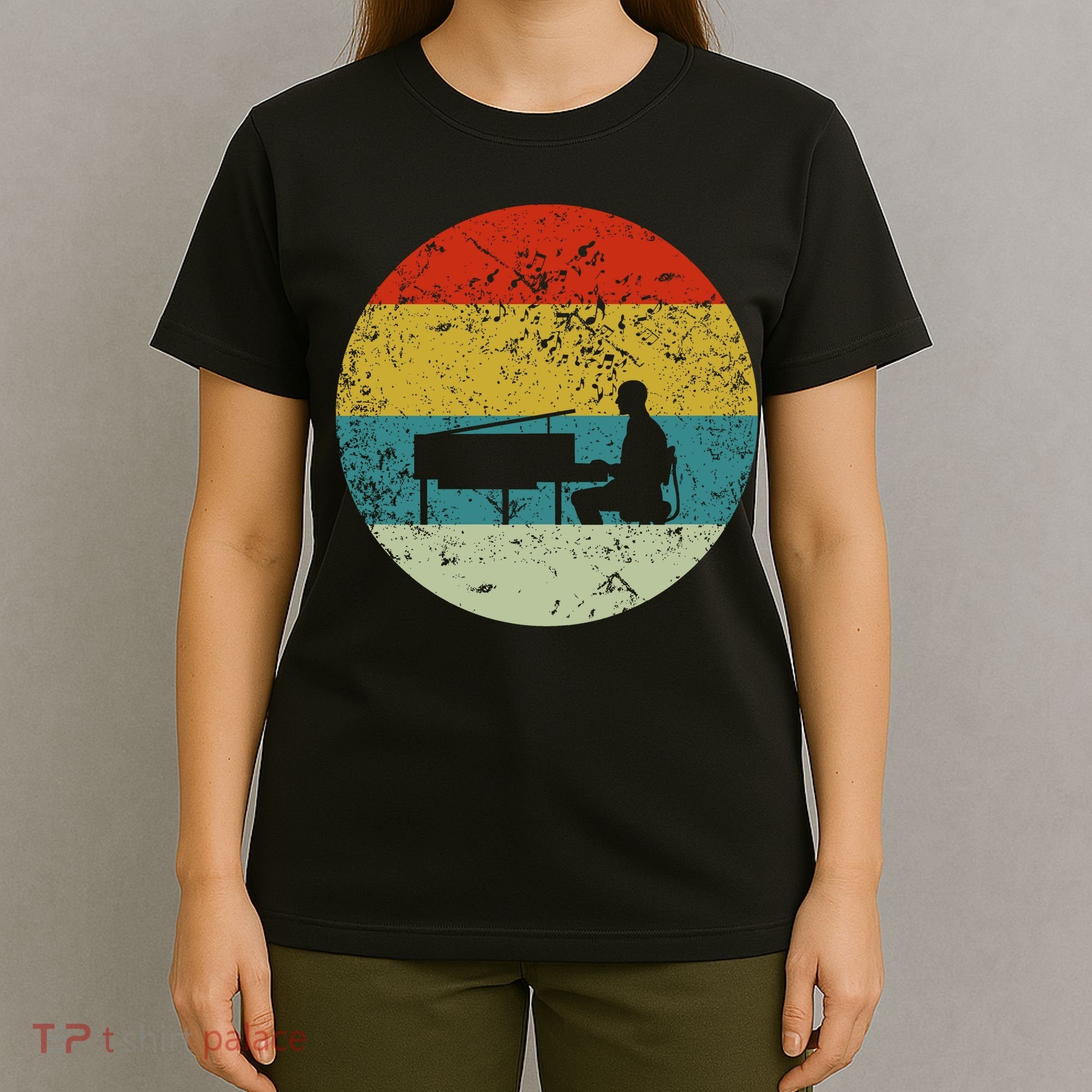 Retro Vintage Piano Player T-Shirt