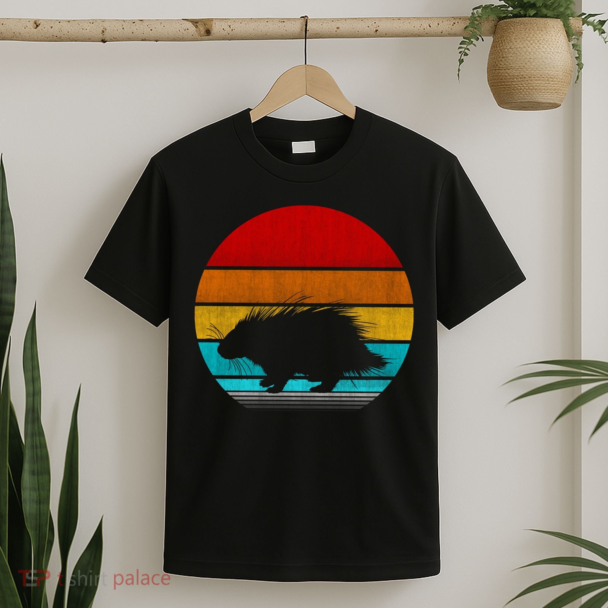 Retro Vintage Porcupine T-Shirt