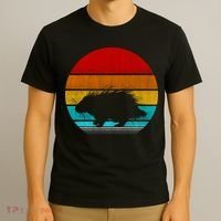Retro Vintage Porcupine T-Shirt thumb 3