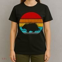 Retro Vintage Porcupine T-Shirt thumb 4