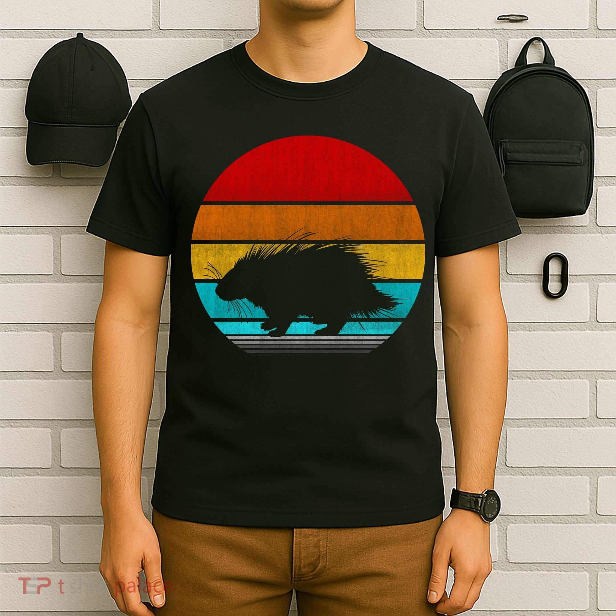 Retro Vintage Porcupine T-Shirt