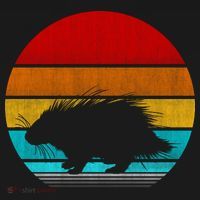Retro Vintage Porcupine T-Shirt thumb 7