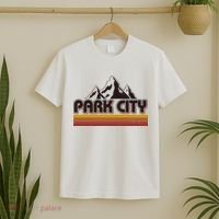 Retro Vintage Park City Utah Mountain Logo T-Shirt thumb 2