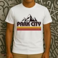 Retro Vintage Park City Utah Mountain Logo T-Shirt thumb 3