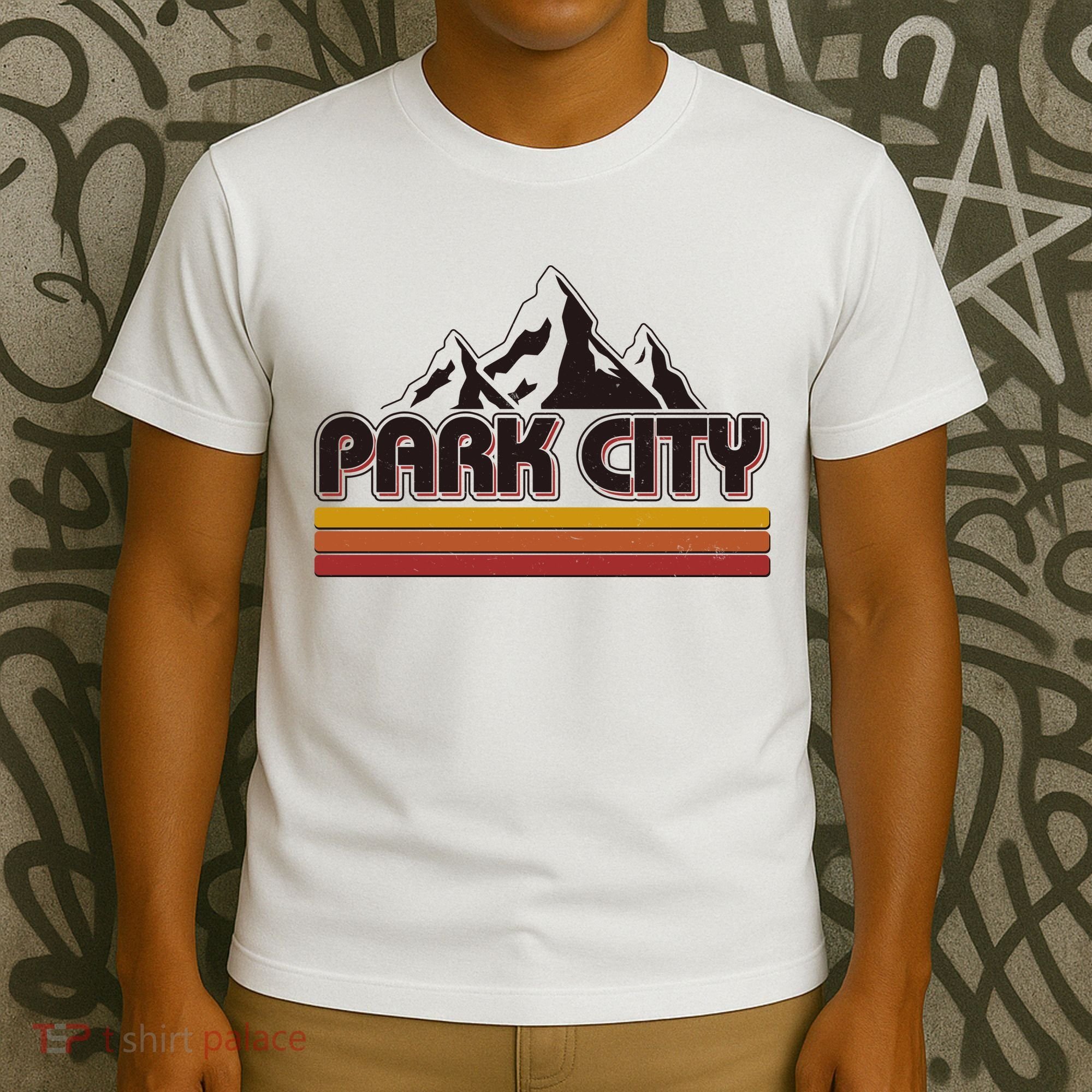Retro Vintage Park City Utah Mountain Logo T-Shirt