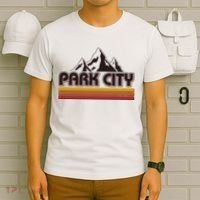 Retro Vintage Park City Utah Mountain Logo T-Shirt thumb 6