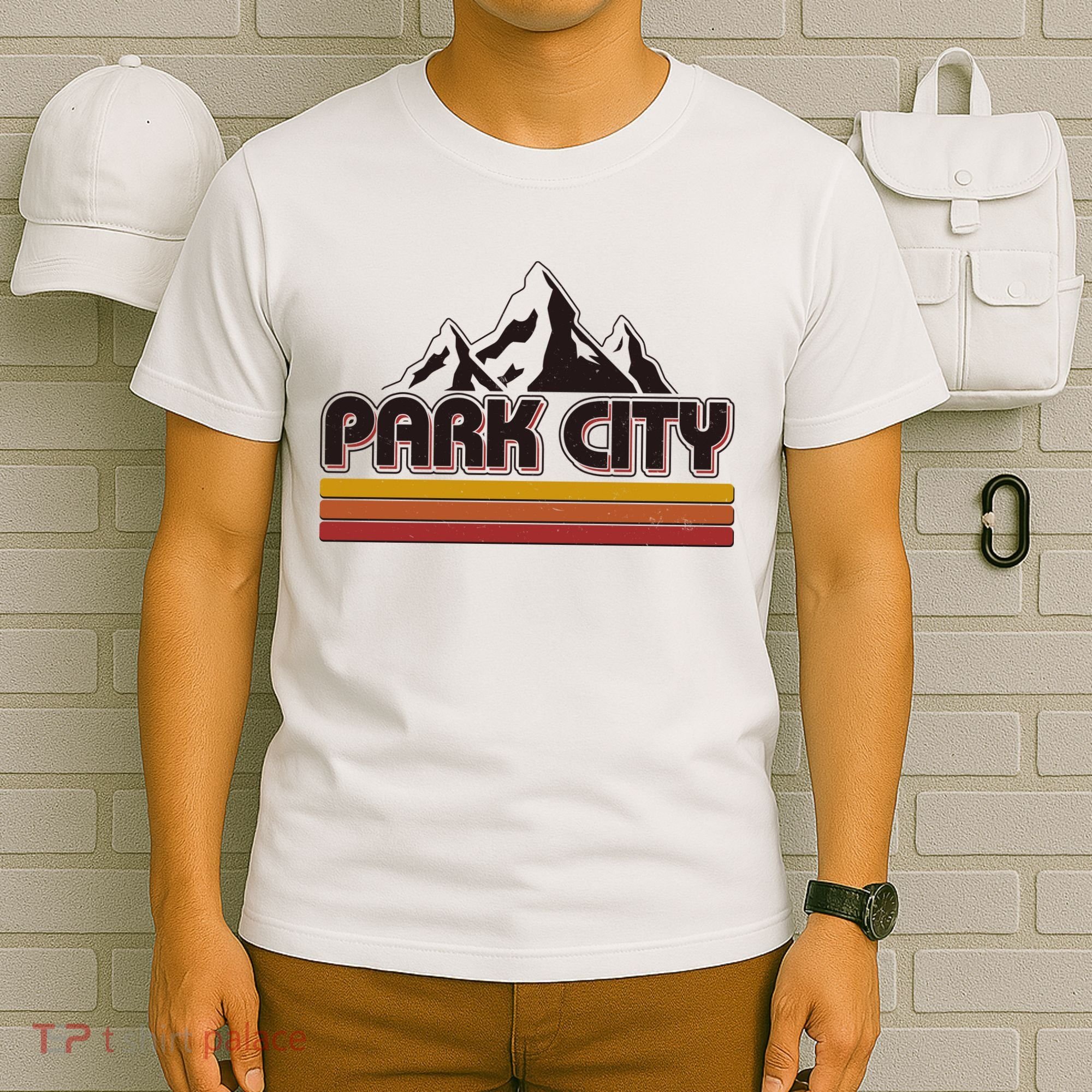 Retro Vintage Park City Utah Mountain Logo T-Shirt