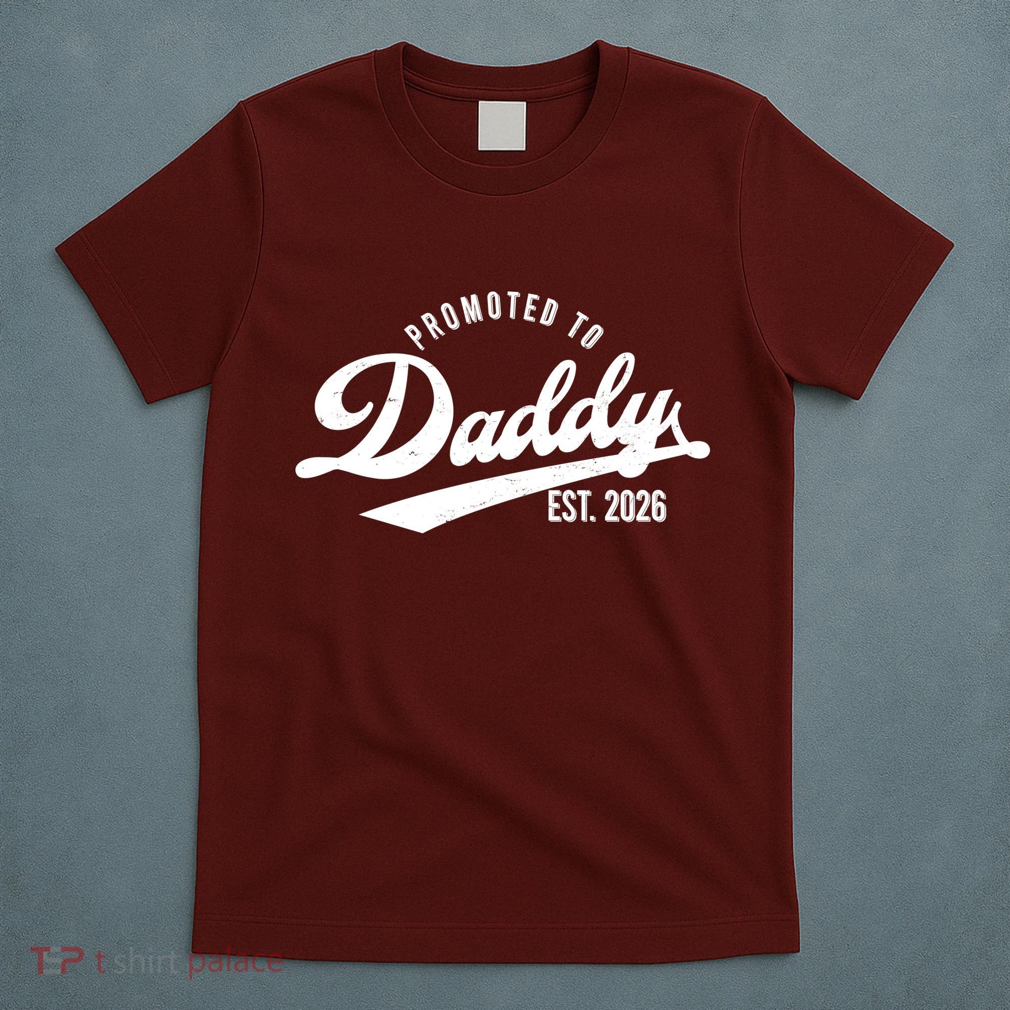 Retro Vintage Promoted To Daddy EST 2026 New Father T-Shirt